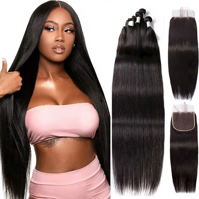 Straight Bundles With Closure 5x5 HD Lace Virgin Brazilian Hair Human Hair Bundles With Frontal 30 Inch Natural Hair Extensions
Straight Bundles With Closure 5x5 HD Lace Virgin Brazilian Hair Human Hair Bundles With Frontal 30 Inch Natural Hair Extensions