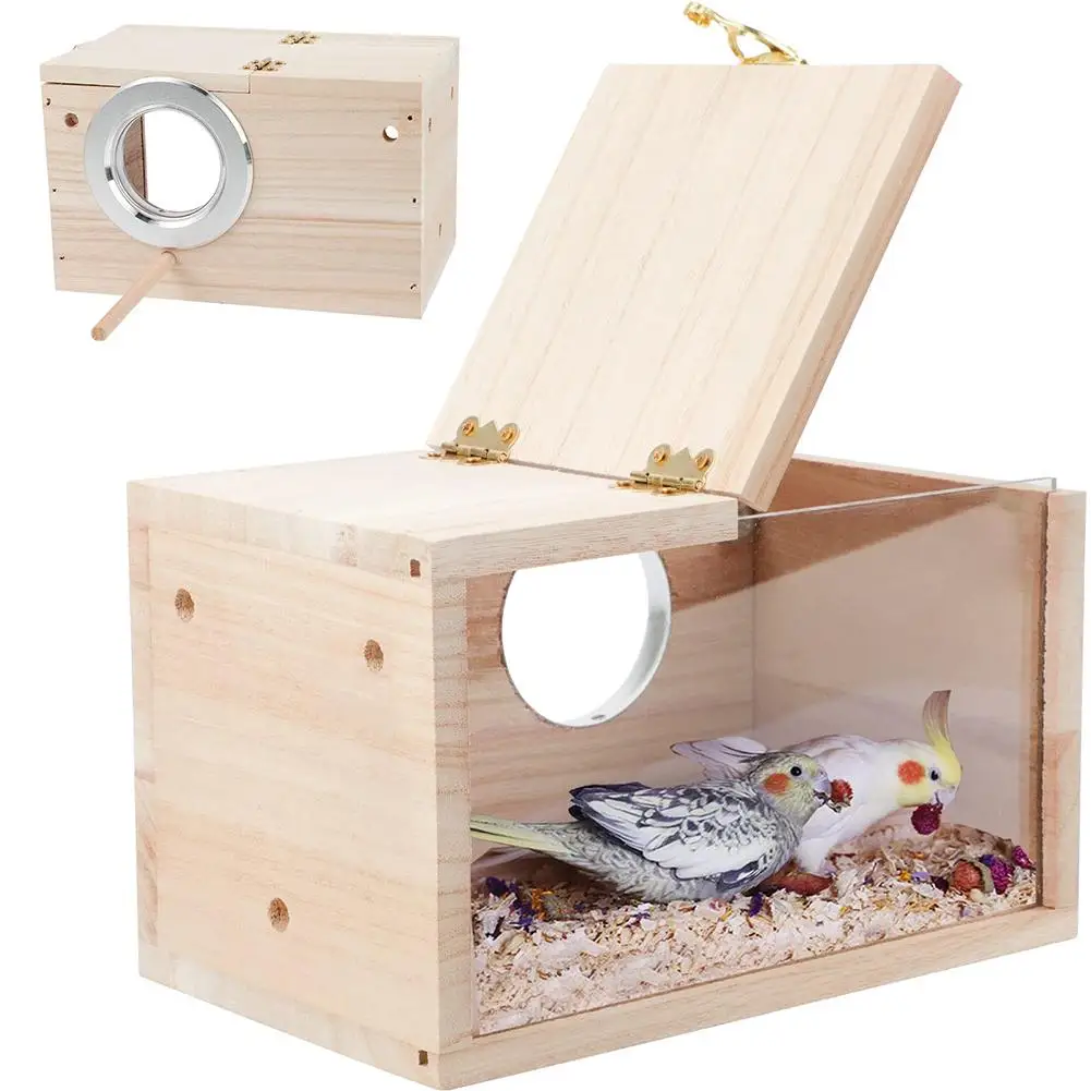Wooden Bird Nest Painted Bird House Breeding Box Outdoor Garden Decoration For Parrot Parakeet Cockatiel Lovebirdsn
Wooden Bird Nest Painted Bird House Breeding Box Outdoor Garden Decoration For Parrot Parakeet Cockatiel Lovebirdsn