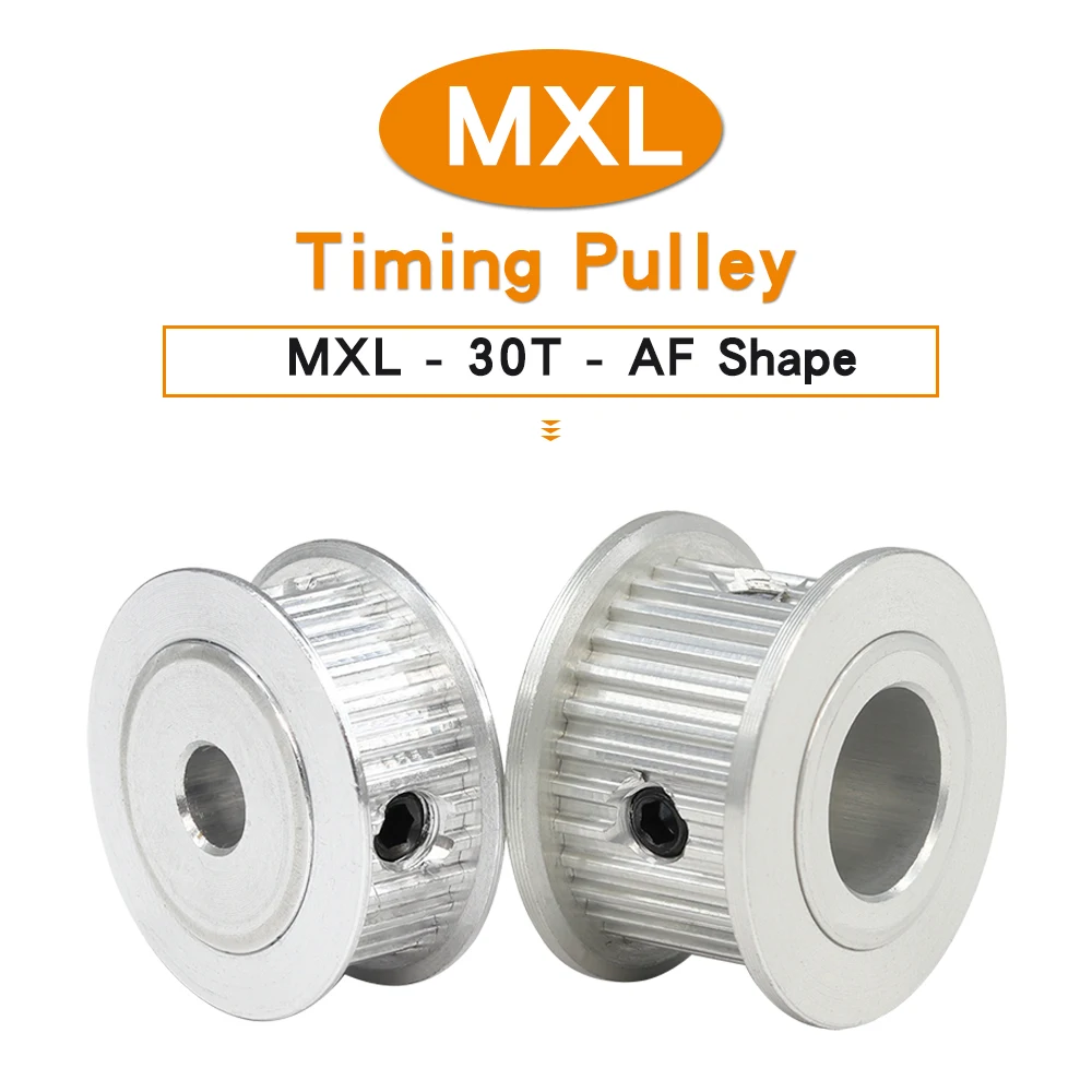 

MXL-30T Belt Pulley Bore Size 5/6/6.35/7/8/10/12 mm Teeth Pitch 2.032 mm Motor Pulley Match With Width 6/10mm MXL Timing Belt