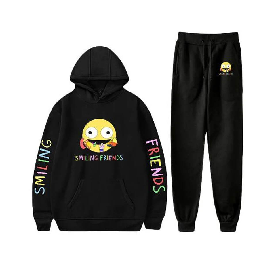 Anime Smiling Friends Men's Sportswear Sets Casual Tracksuit Two Piece Set Top and Pants Sweat Suit Male Sporting Suits
Anime Smiling Friends Men's Sportswear Sets Casual Tracksuit Two Piece Set Top and Pants Sweat Suit Male Sporting Suits