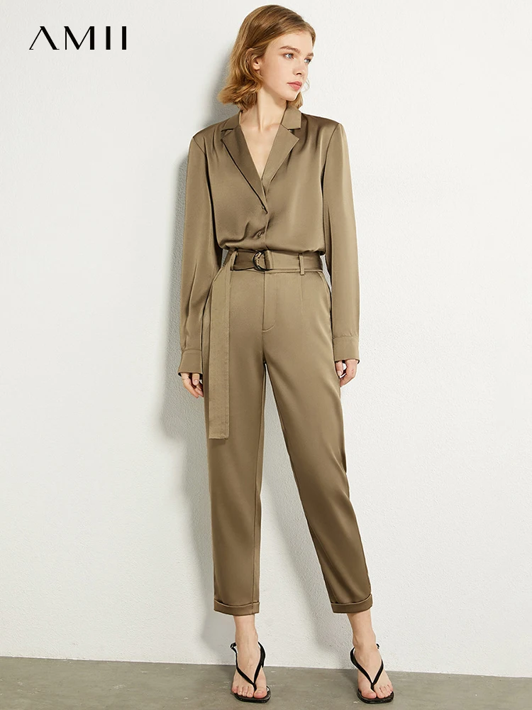 Amii Minimalsim Autumn 2pcs Loose Casual Vneck Full Sleeve Shirt High Waist Straight Belt Ankle-length Pants Female Set 12230380
Amii Minimalsim Autumn 2pcs Loose Casual Vneck Full Sleeve Shirt High Waist Straight Belt Ankle-length Pants Female Set 12230380