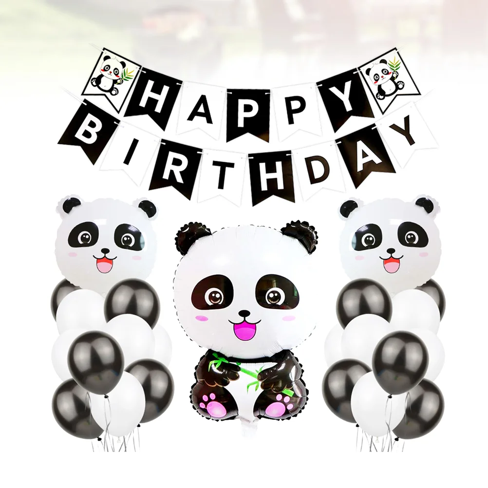 24pcs Cartoon Panda Themed Banner Adorable Panda Foil Balloon Birthday Party Decoration for Party Supplies
24pcs Cartoon Panda Themed Banner Adorable Panda Foil Balloon Birthday Party Decoration for Party Supplies
