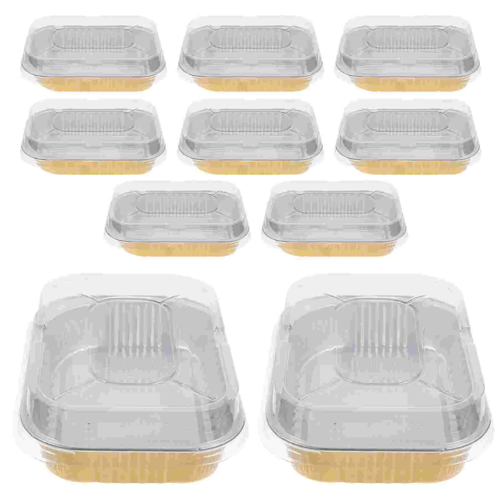 10 Pcs Rectangular Aluminum Foil Bowl Container Lid Takeout Box Aluminum Pan Mini Loaf Pans Lids Foil Takeout Pans
10 Pcs Rectangular Aluminum Foil Bowl Container Lid Takeout Box Aluminum Pan Mini Loaf Pans Lids Foil Takeout Pans