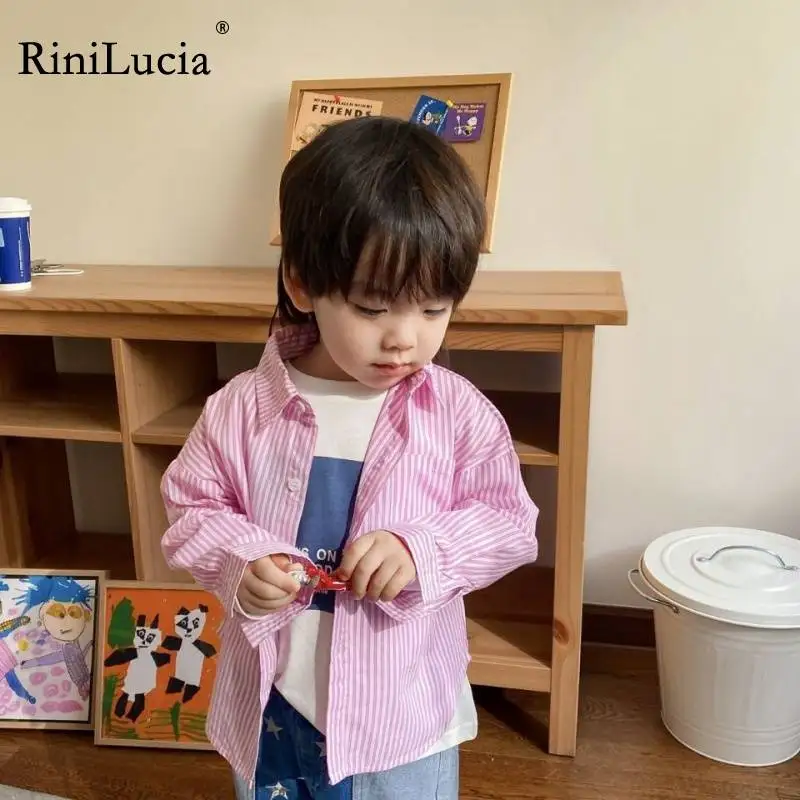 RiniLucia Korean Style Boys Fashion Cotton Striped Printed Shirts Long Sleeve Lapel Kids Loose Casual All-match Clothes
RiniLucia Korean Style Boys Fashion Cotton Striped Printed Shirts Long Sleeve Lapel Kids Loose Casual All-match Clothes