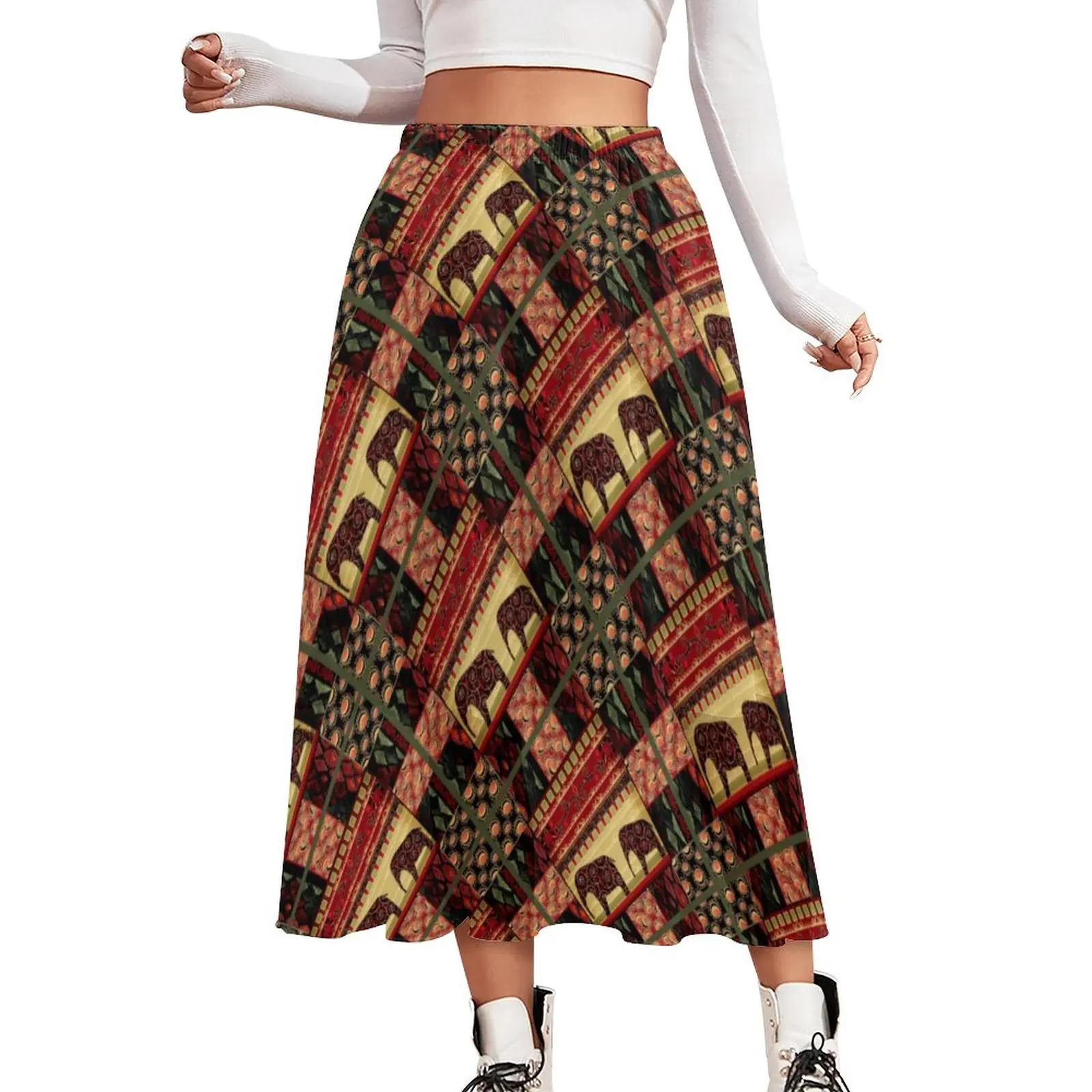 African Patchwork Skirt Indian Elephant Print Vintage Long Skirts High Waist Graphic Street Wear Casual Skirt Big Size 3XL 4XL
African Patchwork Skirt Indian Elephant Print Vintage Long Skirts High Waist Graphic Street Wear Casual Skirt Big Size 3XL 4XL