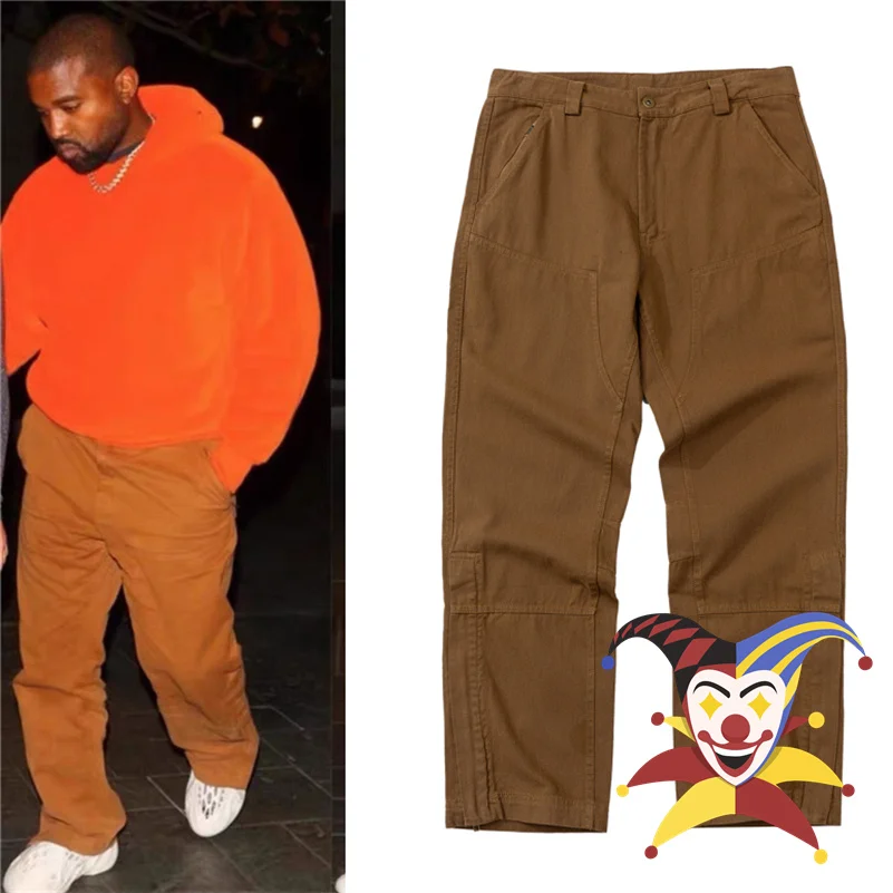 Kanye Season 1 Patchwork Pants Men Women 1:1 Best Quality Black Brown Overalls Cargo Pants Leg Buckle Trousers
Kanye Season 1 Patchwork Pants Men Women 1:1 Best Quality Black Brown Overalls Cargo Pants Leg Buckle Trousers