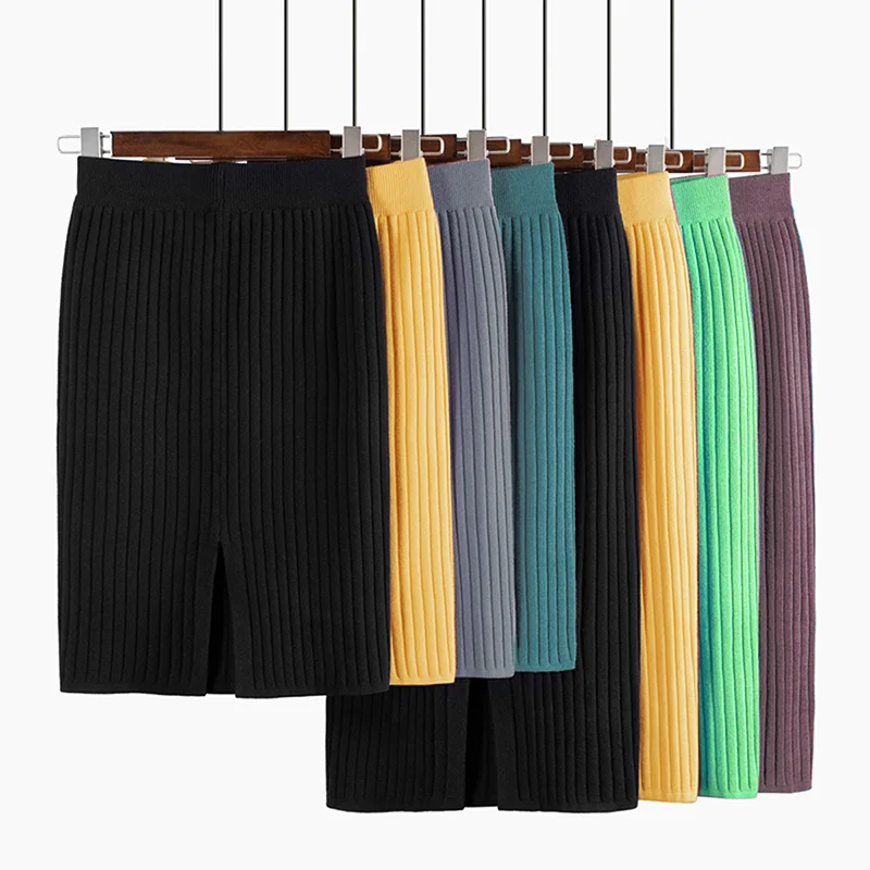 New Pencil Women Skirts Autumn Winter All-match Knitted Skirts Mid-Calf & Knee-Length Office Skirt Warm Knitted Black Skirts
New Pencil Women Skirts Autumn Winter All-match Knitted Skirts Mid-Calf & Knee-Length Office Skirt Warm Knitted Black Skirts