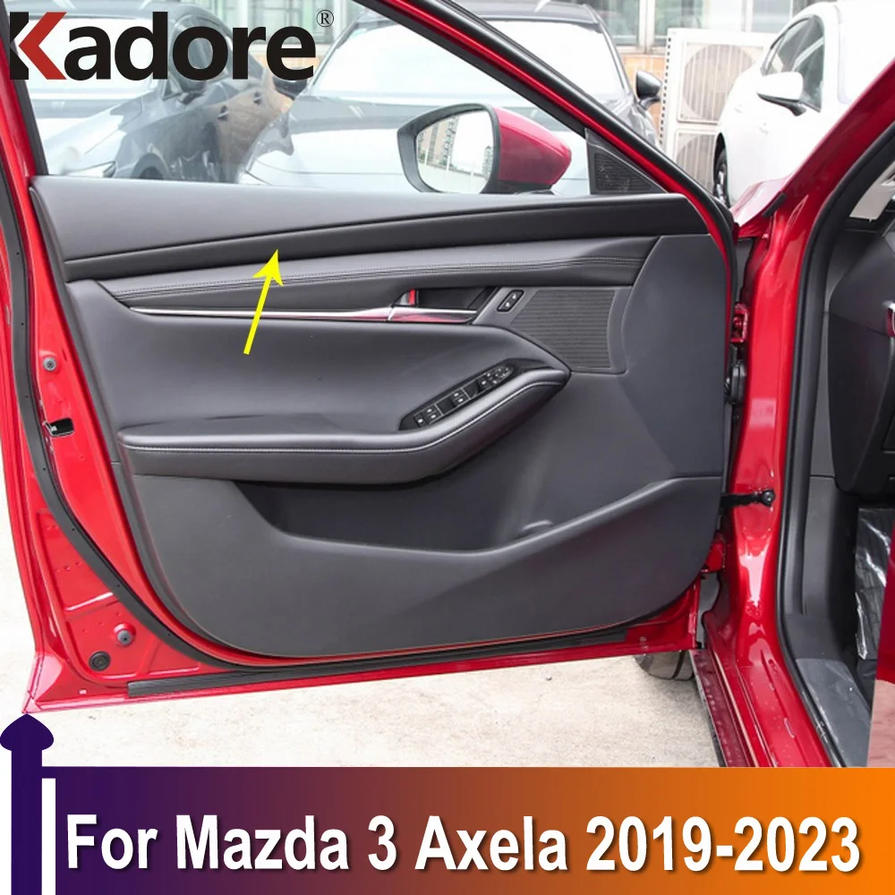 Для Mazda 3 M3 Axela 2019-2022 2023 отделка интерьера двери литье крышки защитные наклейки аксессуары углеродное волокно