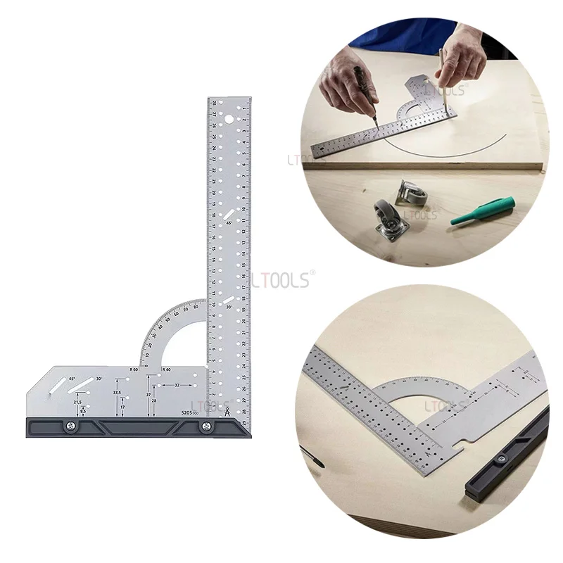 Woodworking L-shaped Scoring Gauge 30cm 90 Degrees High-precision Hole Ruler Draw-circle Measuring Multifunctional Manual Tools
Woodworking L-shaped Scoring Gauge 30cm 90 Degrees High-precision Hole Ruler Draw-circle Measuring Multifunctional Manual Tools