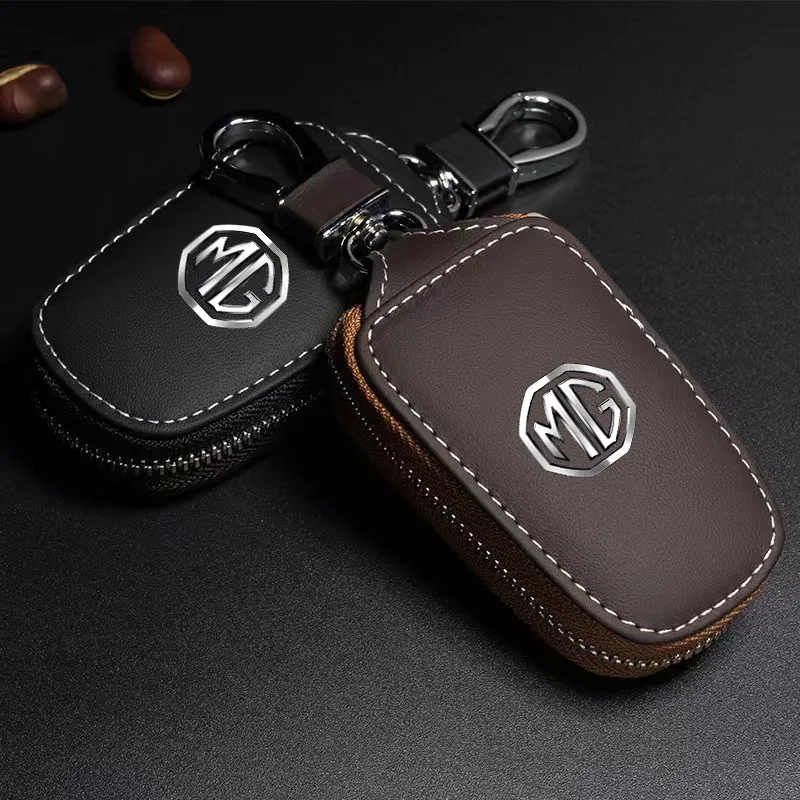 Leather Car Key Case Folding Remote Control Zipper Keychain for MG ZS GS HS EZS MG3 MG5 MG6 Shell Protector Cover Auto Accessory
Leather Car Key Case Folding Remote Control Zipper Keychain for MG ZS GS HS EZS MG3 MG5 MG6 Shell Protector Cover Auto Accessory