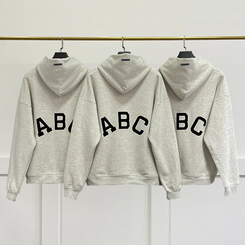 Essentials Flocking ABC Hoodies Men Women 100% Cotton Casual Vintage Street Hip Hop Sweatshirts Men Couple Sweatshirt Tops
Essentials Flocking ABC Hoodies Men Women 100% Cotton Casual Vintage Street Hip Hop Sweatshirts Men Couple Sweatshirt Tops