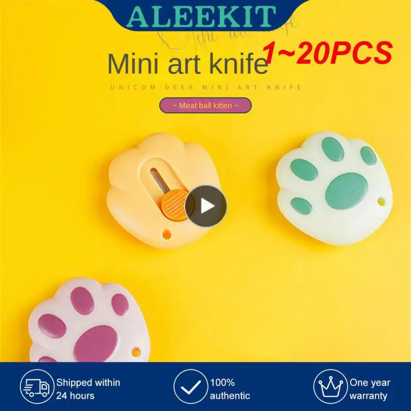 1~20PCS Kawaii Cat Paw Mini Utility Knife Cute Paper Cutter Pocket Knife Express Box Opener Envelope Knife Korean Stationery
1~20PCS Kawaii Cat Paw Mini Utility Knife Cute Paper Cutter Pocket Knife Express Box Opener Envelope Knife Korean Stationery
