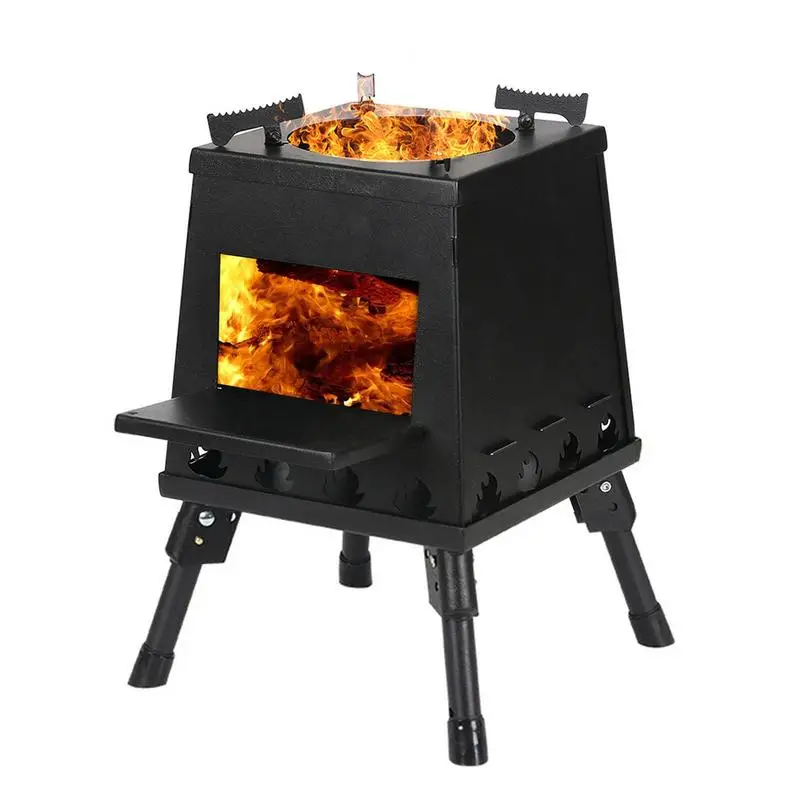 

Portable Wood Burning Stove Foldable Camping Cooking Charcoal Stove Small Burning Stoves Fire For Picnic BBQ Camp Hiking