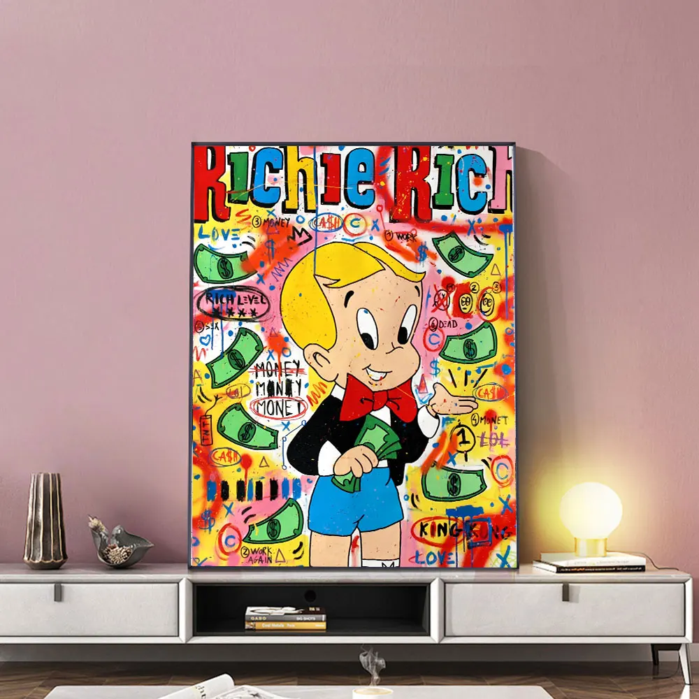Rich Boy Pop Art Dollars Street Graffiti Canvas Painnting Poster Print Home Decor Wall Art Picture For Live KIid Room
Rich Boy Pop Art Dollars Street Graffiti Canvas Painnting Poster Print Home Decor Wall Art Picture For Live KIid Room