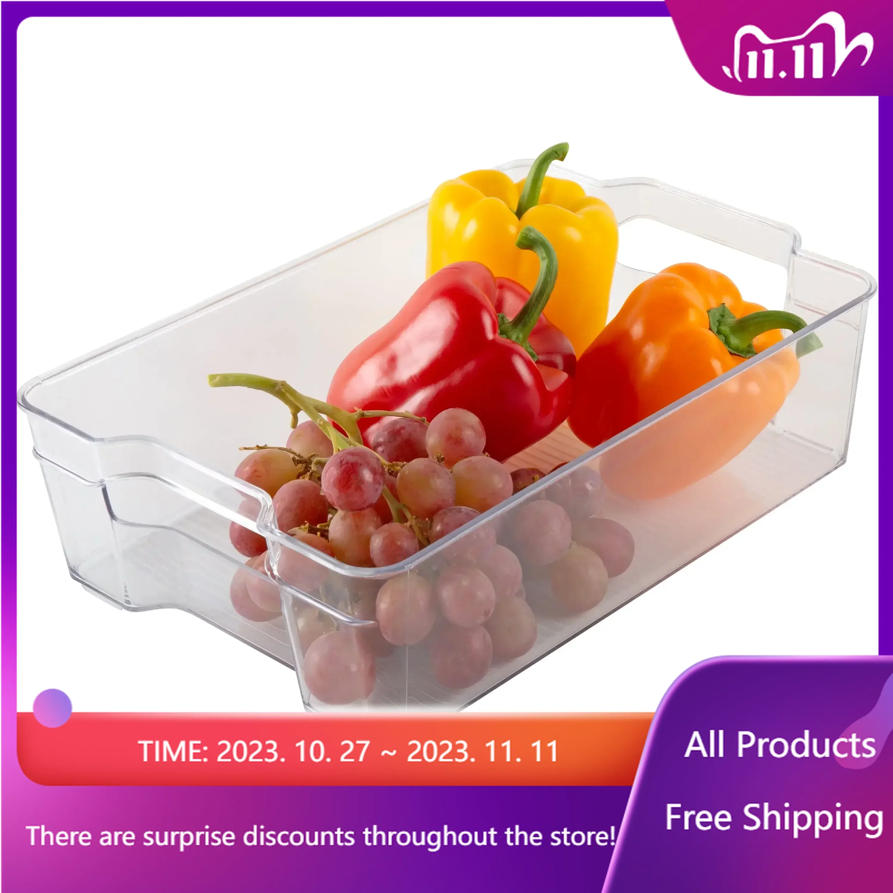 3 Piece Set Refrigerator Shelf Organizers, Fridge Organizer, Storage, Plastic Box, Home Organization and Storage Fast Transporta
3 Piece Set Refrigerator Shelf Organizers, Fridge Organizer, Storage, Plastic Box, Home Organization and Storage Fast Transporta