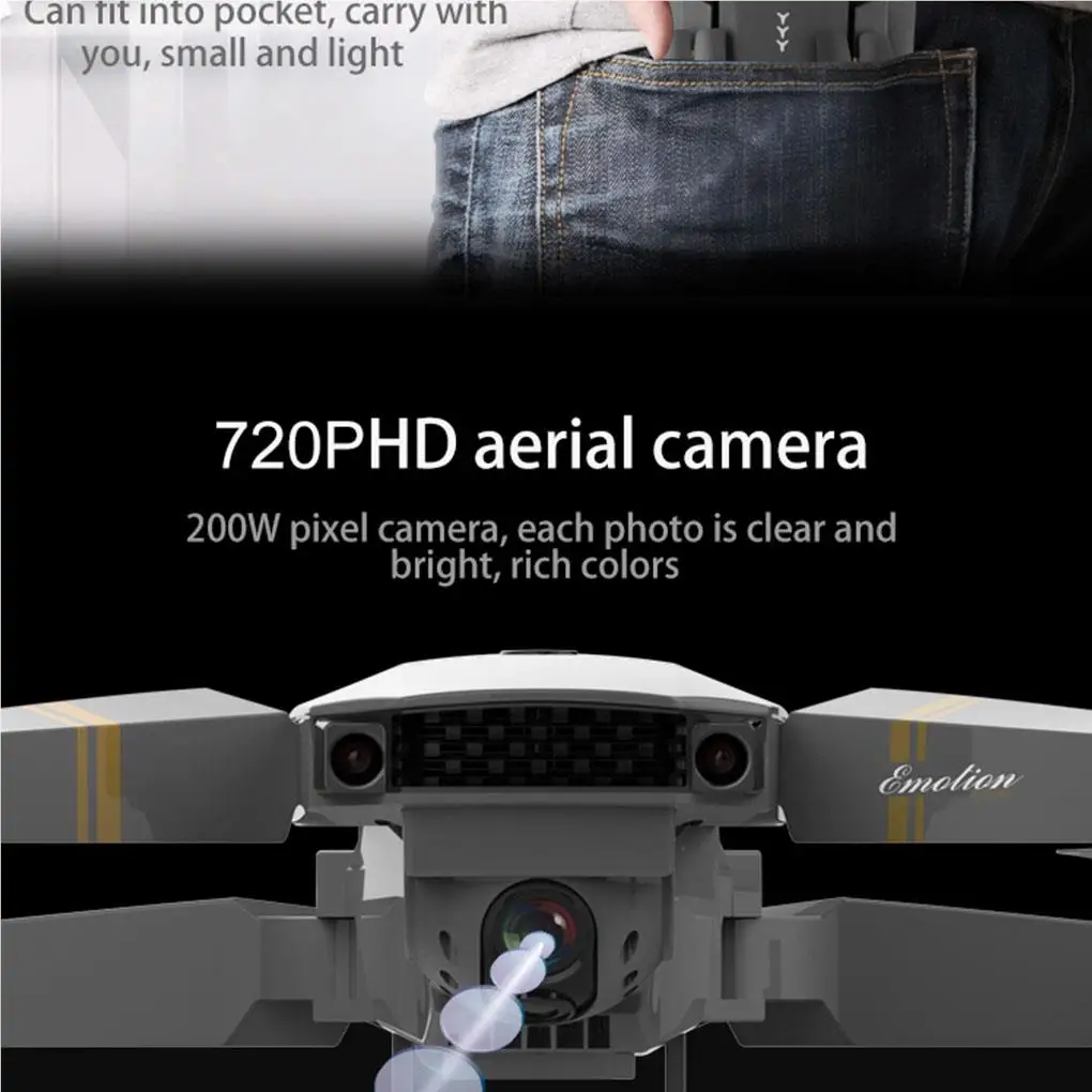 WiFi Mini Drone Selfie with HD View Camera Aircraft Optical Flow Positioning Folding RC Quadcopter Toy
WiFi Mini Drone Selfie with HD View Camera Aircraft Optical Flow Positioning Folding RC Quadcopter Toy