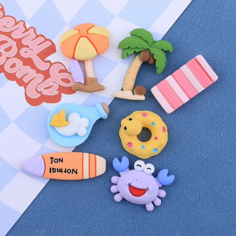 10ps Kawaii Duck Swimming Ring Crab Coconut Tree Surfboard Resin Flatback Patch Phone Case Hairclip Earring Making Findings R250
10ps Kawaii Duck Swimming Ring Crab Coconut Tree Surfboard Resin Flatback Patch Phone Case Hairclip Earring Making Findings R250