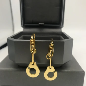 Frances Menottes Earring Luxury Women Sterling Silver Earrings Handcuffs Dinh Van Jewelry For Woman Lowest Price Free Shipping