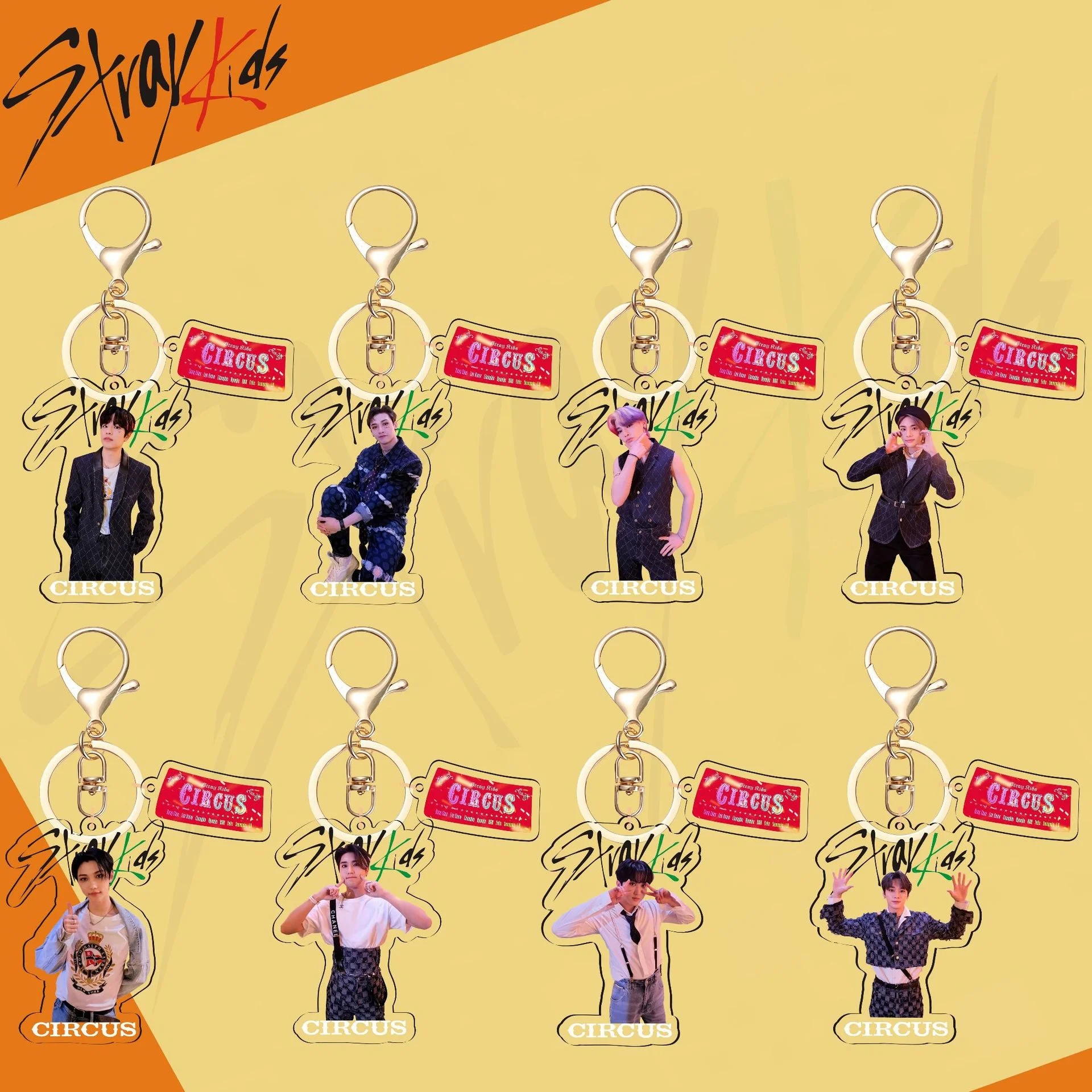 KPOP New Boys Group Stray Kids New CIRCUS Acrylic Model Keychain Jewelry Backpack Decoration Doll Pendant Pendant Gifts CHANGBIN
KPOP New Boys Group Stray Kids New CIRCUS Acrylic Model Keychain Jewelry Backpack Decoration Doll Pendant Pendant Gifts CHANGBIN
