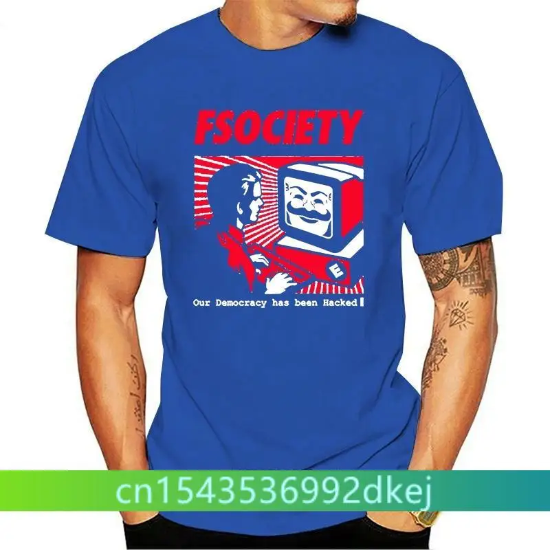 FSOCIETY T SHIRT OUR DEMOCRACY HAS BEEN HACKED HACKER VENDETTA MASK ANONYMOUS Round Collar Top Tee T-Shirts short sleeve
FSOCIETY T SHIRT OUR DEMOCRACY HAS BEEN HACKED HACKER VENDETTA MASK ANONYMOUS Round Collar Top Tee T-Shirts short sleeve