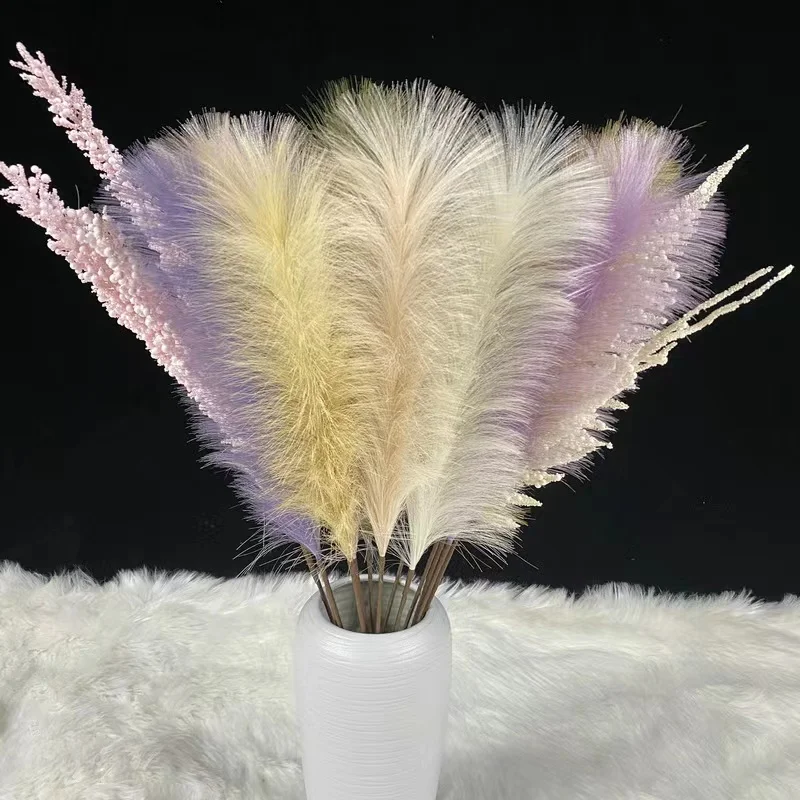 

70cm Artificial Pampas Grass Bouquet Holiday Wedding Party Home Decoration Plant Simulation DIY Fake Flower Reed