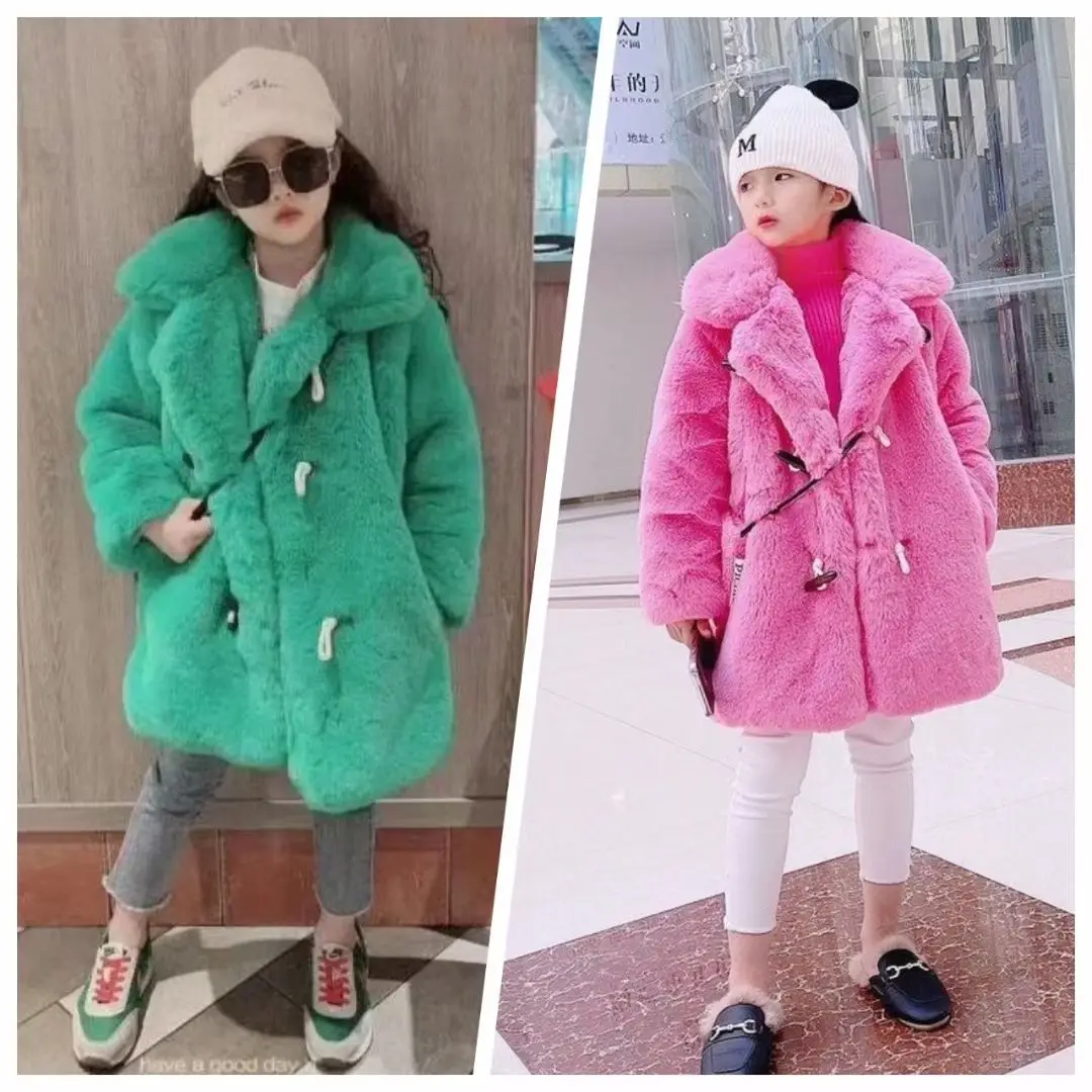 Winter 2022 New Children Loose Coat Princess Thickened Imitation Rabbit Fur Coats Girls Warm Medium Long Button Coat
Winter 2022 New Children Loose Coat Princess Thickened Imitation Rabbit Fur Coats Girls Warm Medium Long Button Coat