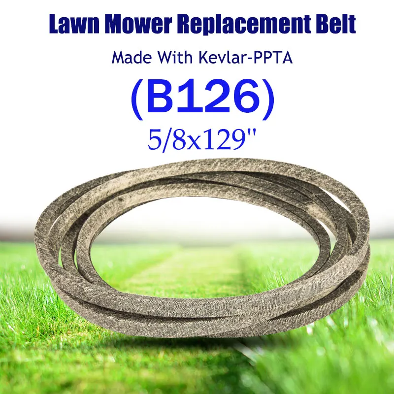 

M163991 5/8"x129" for Lawn Mower V-BELT B126 M142997 Made with Kevlar for J/ohn Deere Accessories for Vehicles