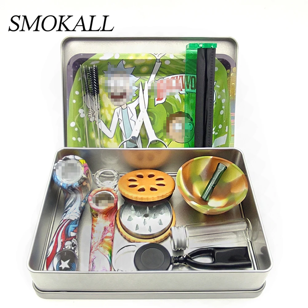 1Set Silicone Pipe WIth Smoking Herb Grinder Crusher Rolling Paper Tray Lighter Case Cigarette Holder Tobacco Smoke Accessories
1Set Silicone Pipe WIth Smoking Herb Grinder Crusher Rolling Paper Tray Lighter Case Cigarette Holder Tobacco Smoke Accessories