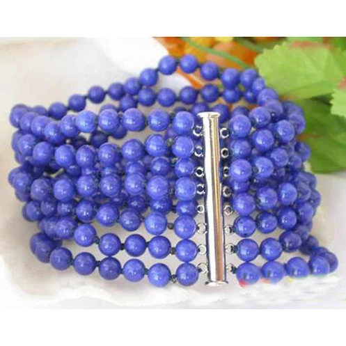 Favorite Pearl Jewelry,8Strands 8'' 6mm Blue Round Lapis Lazuli Beads Bracelet,Charming Wedding Birthday Party Women Gift
Favorite Pearl Jewelry,8Strands 8'' 6mm Blue Round Lapis Lazuli Beads Bracelet,Charming Wedding Birthday Party Women Gift