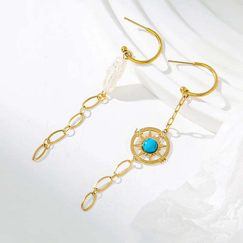 Euramerican Cool Pearl Earring Female Design Sun Earring for Girl Long Tassel Earring Women Stainless Steel Jewelry Wholesale
Euramerican Cool Pearl Earring Female Design Sun Earring for Girl Long Tassel Earring Women Stainless Steel Jewelry Wholesale