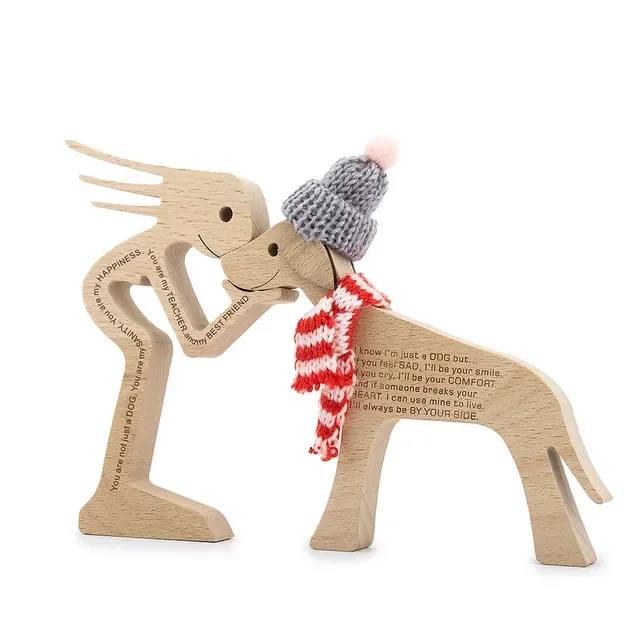 Puppy Wood Dog Craft Figurine Desktop Table Ornament Carving Model Home Office Decoration Pet Sculpture for Dog Lovers
Puppy Wood Dog Craft Figurine Desktop Table Ornament Carving Model Home Office Decoration Pet Sculpture for Dog Lovers