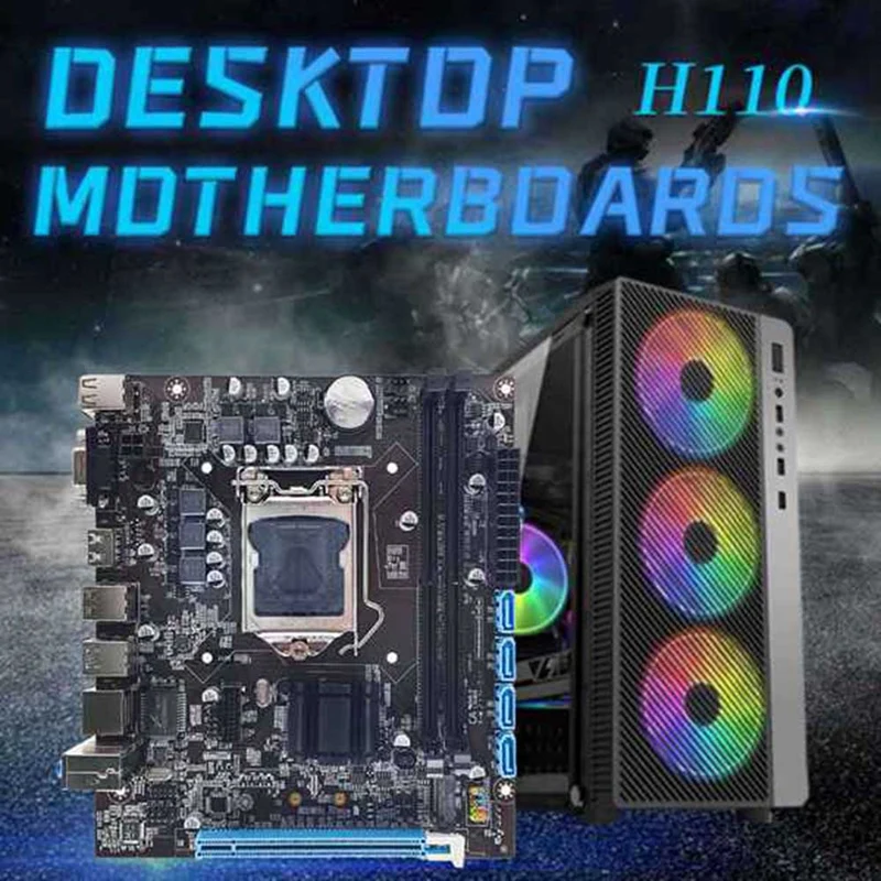 H110 Desktop Computer Motherboard Supports LGA1151 6/7 Generation CPU Dual-Channel DDR4 Memory+G3900 CPU+Thermal Pad+SATA Cable
H110 Desktop Computer Motherboard Supports LGA1151 6/7 Generation CPU Dual-Channel DDR4 Memory+G3900 CPU+Thermal Pad+SATA Cable