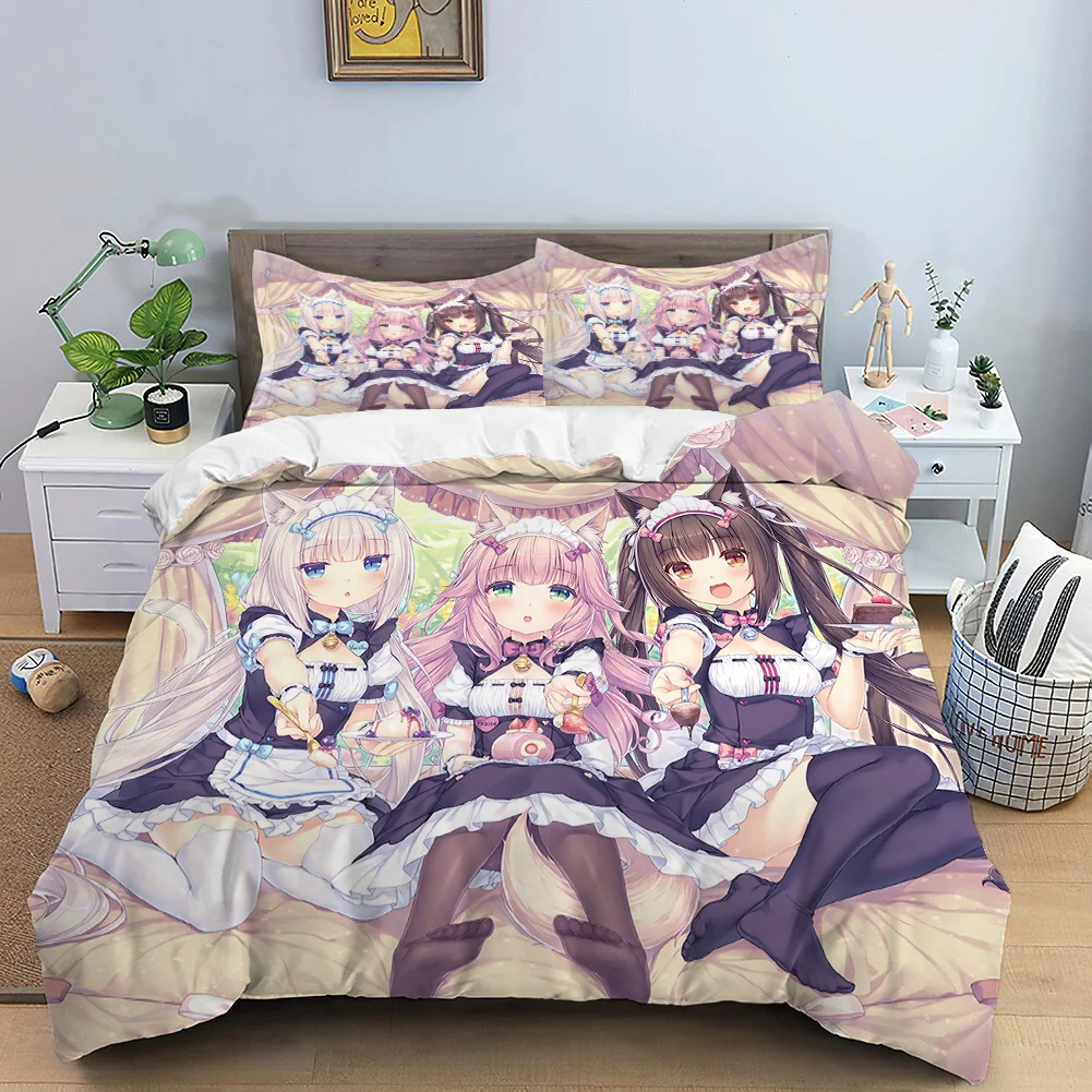 Nekopara Bedding Set 3D Print Sexy Girl Duvet Cover Cartoon Anime Bed Cover Set Single Queen King Pillowcase Hot Selling Custom
Nekopara Bedding Set 3D Print Sexy Girl Duvet Cover Cartoon Anime Bed Cover Set Single Queen King Pillowcase Hot Selling Custom