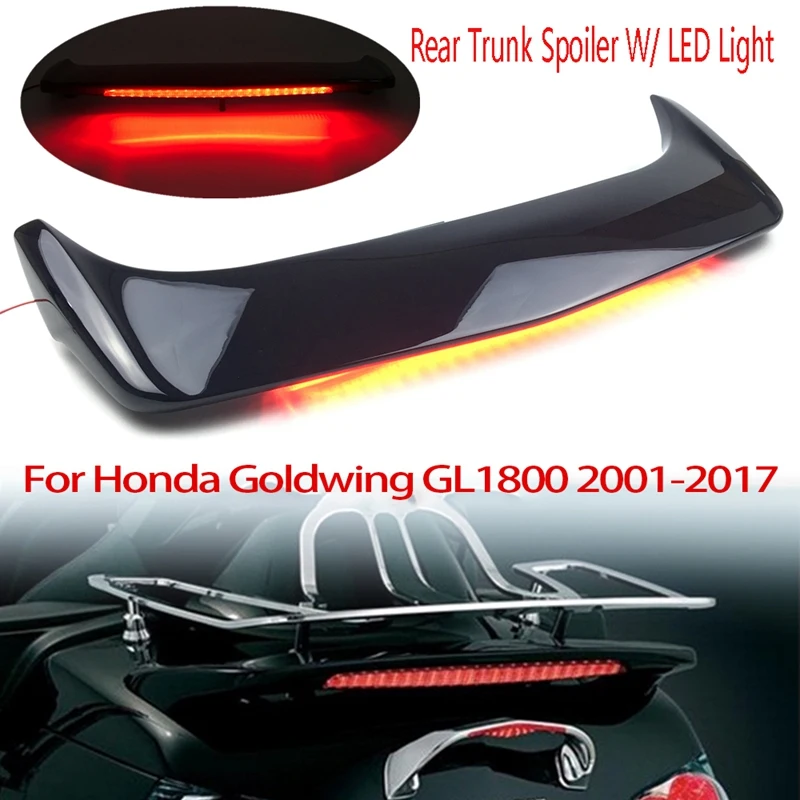 Спойлер для заднего багажника мотоцикла со светодиодной светильник кой для Honda Goldwing GL1800 2001-2017, светодиодный стоп светильник
Спойлер для заднего багажника мотоцикла со светодиодной светильник кой для Honda Goldwing GL1800 2001-2017, светодиодный стоп светильник