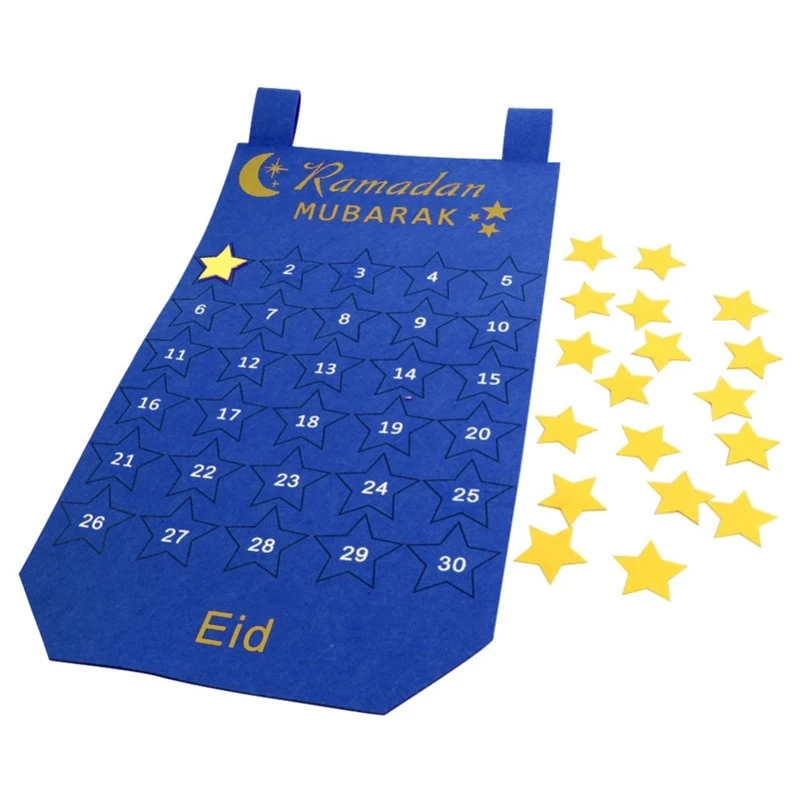 Eid Mubarak DIY Blue Pink Kids Gifts Felt Calendar Islam Muslim Party Timetable Calendars Star Sticker Decoration Ramadan Kareem
Eid Mubarak DIY Blue Pink Kids Gifts Felt Calendar Islam Muslim Party Timetable Calendars Star Sticker Decoration Ramadan Kareem