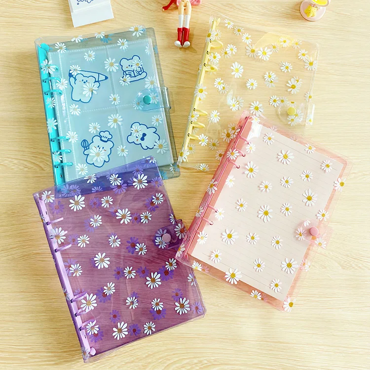 A5 A6 PVC Transparent Cute Little Daisy Notebook 6 Hole Loose-Leaf Notebook Shell Journal Planner Office Stationery Supplies
A5 A6 PVC Transparent Cute Little Daisy Notebook 6 Hole Loose-Leaf Notebook Shell Journal Planner Office Stationery Supplies