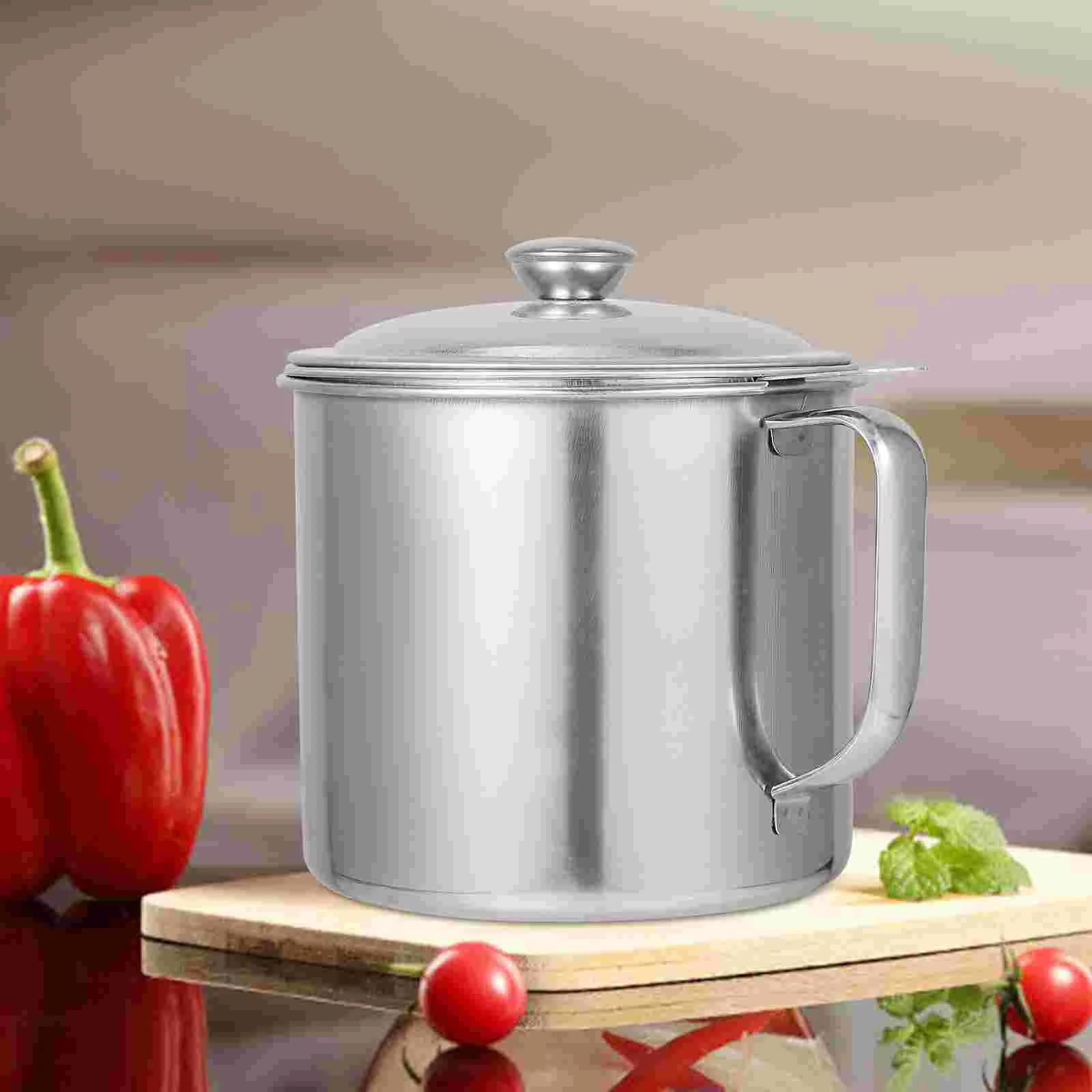 Stainless Strainer Cooking Oil Storage Can Stainer Steel Mesh Bottle Bacon Grease Container Fried Filter Pot
Stainless Strainer Cooking Oil Storage Can Stainer Steel Mesh Bottle Bacon Grease Container Fried Filter Pot