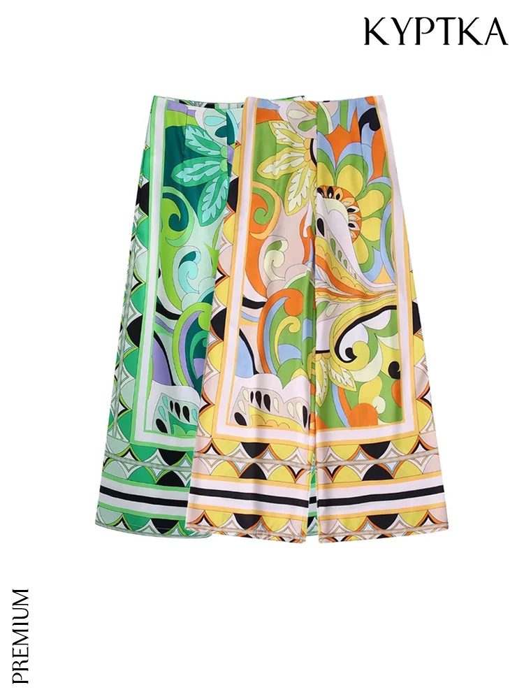 KYPTKA Women Fashion Printed Wide Leg Pants Vintage High Waist Side Zipper Female Ankle Trousers Mujer
KYPTKA Women Fashion Printed Wide Leg Pants Vintage High Waist Side Zipper Female Ankle Trousers Mujer