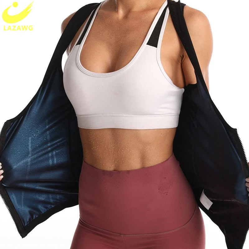 LAZAWG Sauna Women Weight Vest Sweat Workout Fitness Yoga Tops Thermo Gym Zipper Shirt Trainer Slimming Waist Trimmer Corset
LAZAWG Sauna Women Weight Vest Sweat Workout Fitness Yoga Tops Thermo Gym Zipper Shirt Trainer Slimming Waist Trimmer Corset