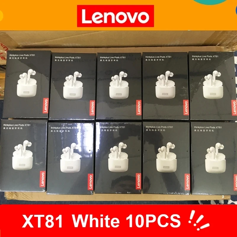 10Pcs Lenovo Original Genuine XT81 Wireless Headset TWS HIFI Stereo Touch Contro Sports Bass Headphones Bluetooth Headsets
10Pcs Lenovo Original Genuine XT81 Wireless Headset TWS HIFI Stereo Touch Contro Sports Bass Headphones Bluetooth Headsets