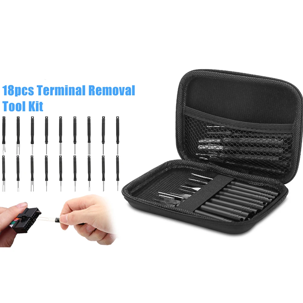 18 PCS Car Terminal Removal Repair Tools Pin Extractor Repair Remover Key Tools With Box Universal Car Accessories Repair Tools
18 PCS Car Terminal Removal Repair Tools Pin Extractor Repair Remover Key Tools With Box Universal Car Accessories Repair Tools