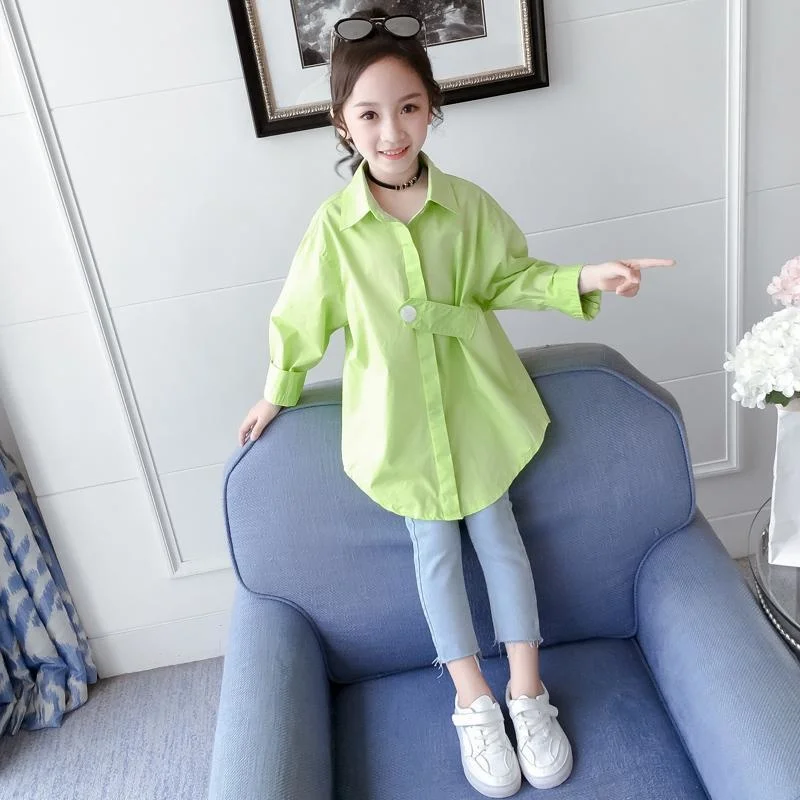 Girls' Shirts Spring New Children's Models Korean Fashion Long Sleeve Casual Shirt Long Paragraph Bottoming Shirts For 3-8 Yrs
Girls' Shirts Spring New Children's Models Korean Fashion Long Sleeve Casual Shirt Long Paragraph Bottoming Shirts For 3-8 Yrs