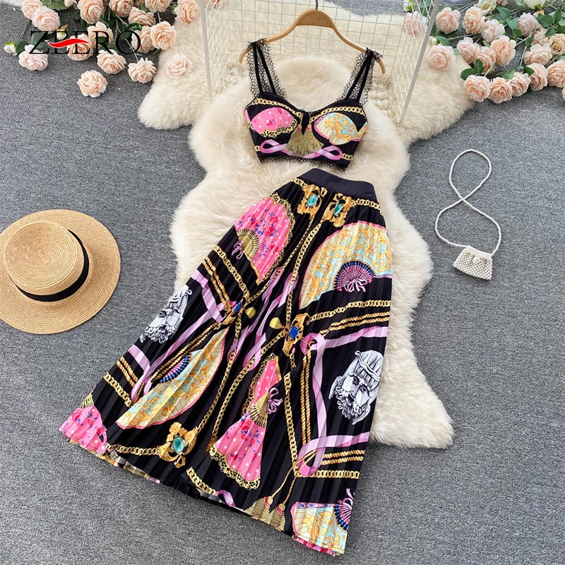 Summer Boho Beach Holiday Two Piece Set Vintage Women Skirt Suit Sexy Strapless Crop Top + High Waist Pleated Long Skirt Set 2XL
Summer Boho Beach Holiday Two Piece Set Vintage Women Skirt Suit Sexy Strapless Crop Top + High Waist Pleated Long Skirt Set 2XL