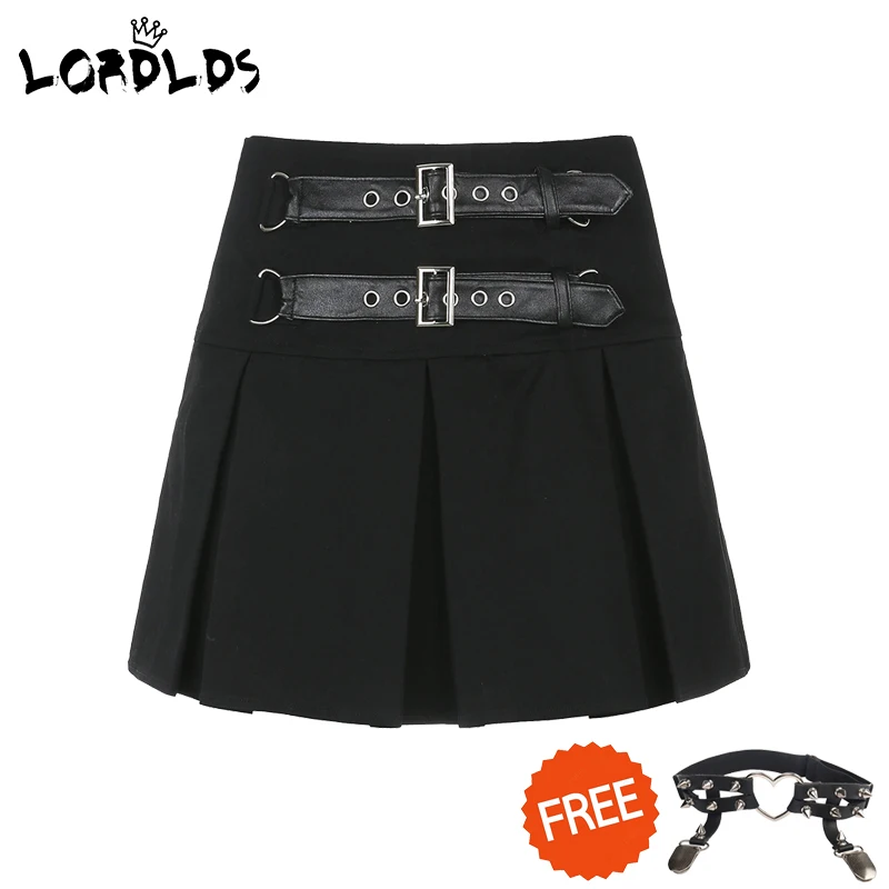 LORDLDS Women Black Grunge Skirt Mini Short Punk Style Y2K Pleated Aesthetic Clothes High Waist Partywear Skirt with Rivet
LORDLDS Women Black Grunge Skirt Mini Short Punk Style Y2K Pleated Aesthetic Clothes High Waist Partywear Skirt with Rivet