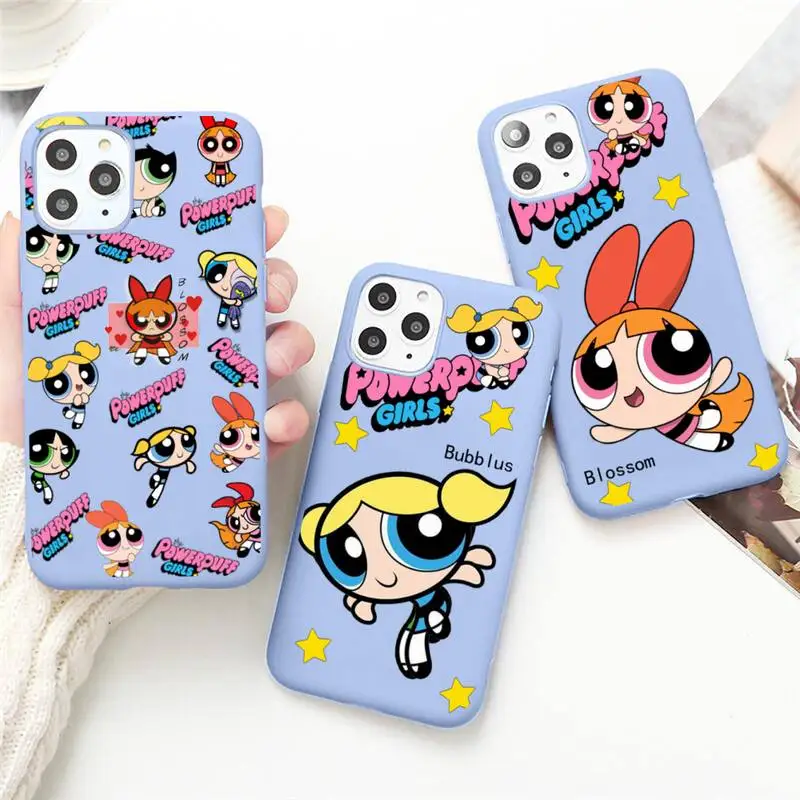 Bandai Cute Powerpuff Girls Phone Case for iPhone 13 12 mini 11 Pro Max X XR XS 8 7 6s Plus Candy purple Silicone cover
Bandai Cute Powerpuff Girls Phone Case for iPhone 13 12 mini 11 Pro Max X XR XS 8 7 6s Plus Candy purple Silicone cover