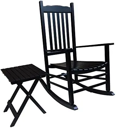 Rocker - S001BK Black Wood Porch Rocker/Outdoor Rocking Chair with Side Table - Set of 2 pcs with Good Price!!!
Rocker - S001BK Black Wood Porch Rocker/Outdoor Rocking Chair with Side Table - Set of 2 pcs with Good Price!!!
