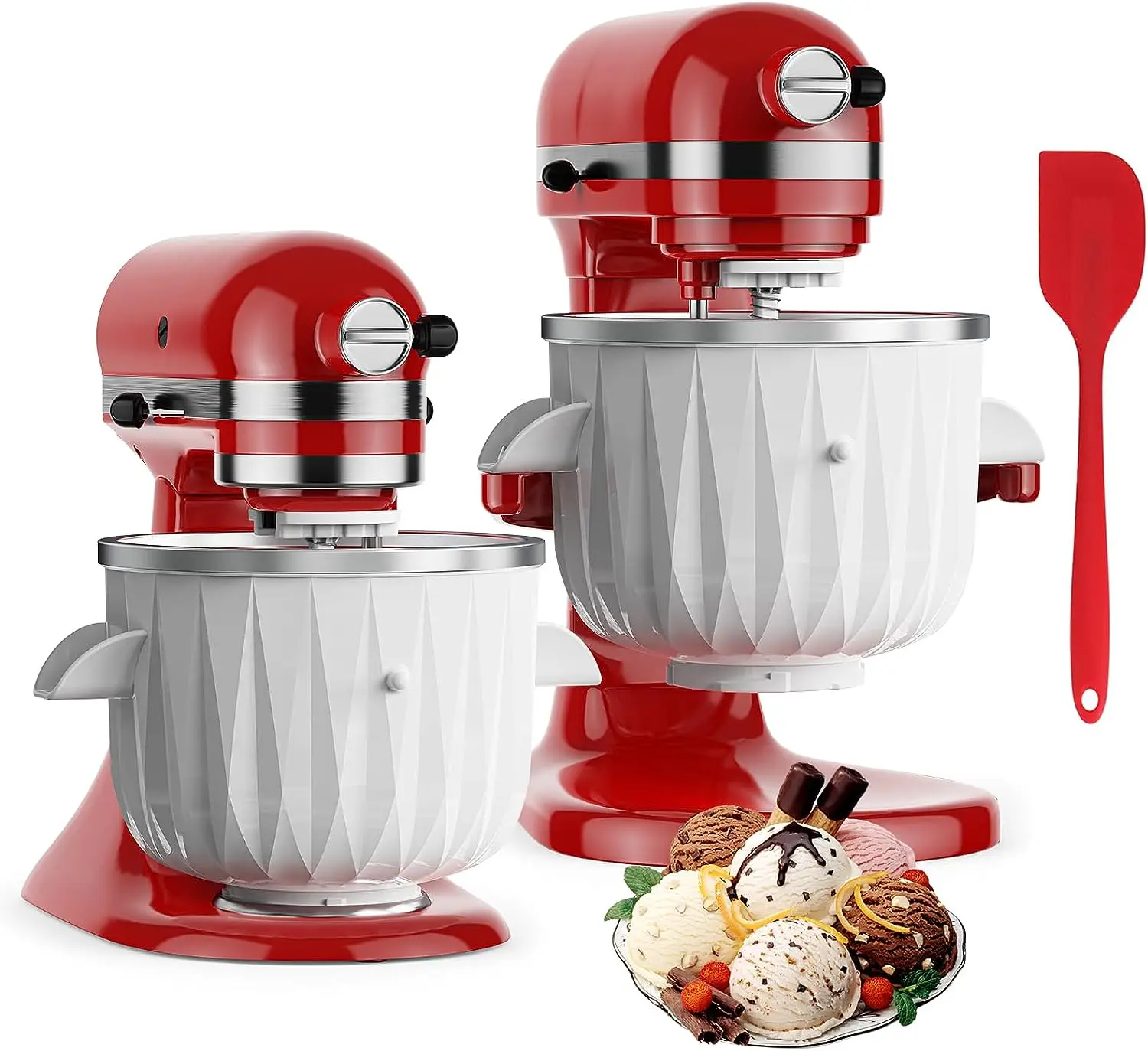 Cream Attachment for KitchenAid - 2 Quart Ice Cream & Sorbet Gelato Maker for KitchenAid Ice Cream Maker Attachment Compat
Cream Attachment for KitchenAid - 2 Quart Ice Cream & Sorbet Gelato Maker for KitchenAid Ice Cream Maker Attachment Compat