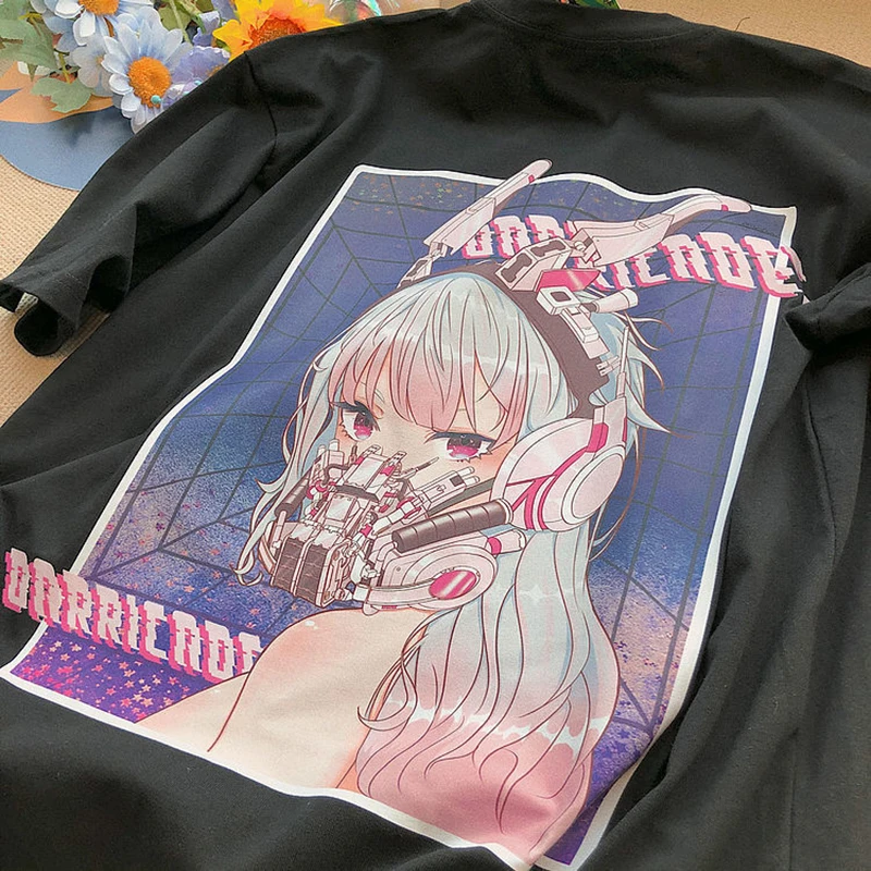 Summer Women Y2k Clothes Goth Top T-shirt Streetwear Fashion Handsome Anime Print T-shirt Oversized Vintage Loose Top Women
Summer Women Y2k Clothes Goth Top T-shirt Streetwear Fashion Handsome Anime Print T-shirt Oversized Vintage Loose Top Women