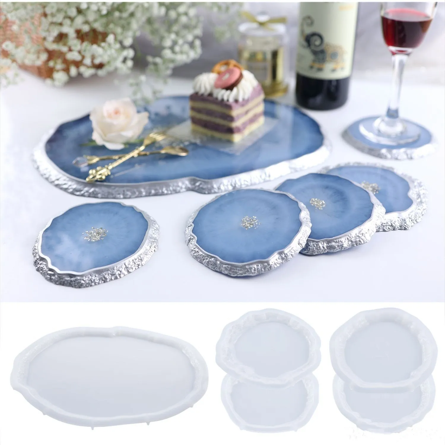 DIY Crystal Resin Molds Large Irregular Oval Round Tray Mirror Coaster Silicone Mold Fruit Tea Palte Disc Decoration Epoxy Molds
DIY Crystal Resin Molds Large Irregular Oval Round Tray Mirror Coaster Silicone Mold Fruit Tea Palte Disc Decoration Epoxy Molds