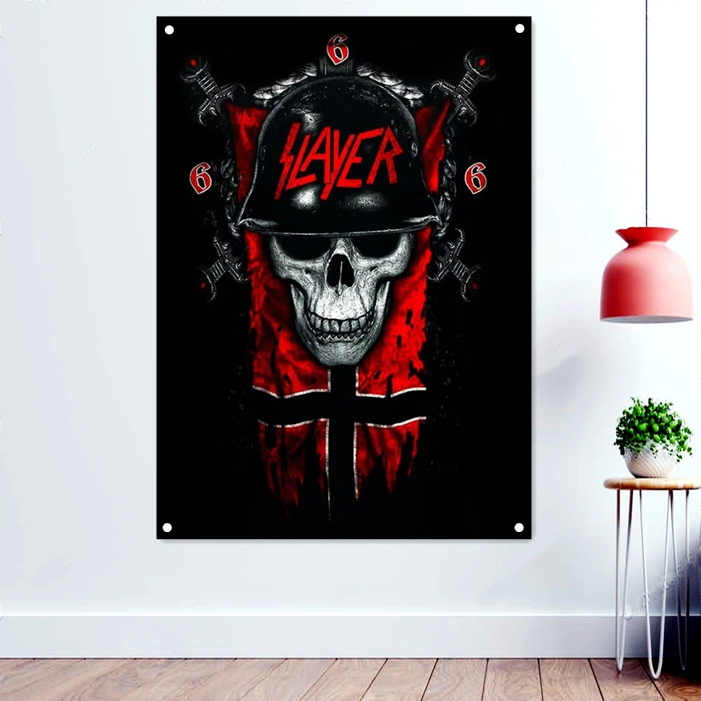 Helmet Skeleton Rock and Roll Flags Wall Sticker Decorative Accessories Dark Metal Artist Posters Black Art Banners Wall Hanging
Helmet Skeleton Rock and Roll Flags Wall Sticker Decorative Accessories Dark Metal Artist Posters Black Art Banners Wall Hanging
